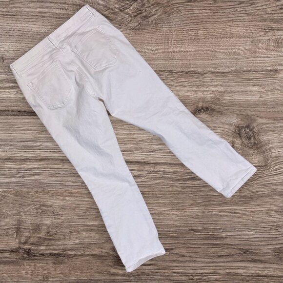 LOFT Modern Skinny Crop White Stretch Denim Ankle Jeans 8 - Picture 7 of 7